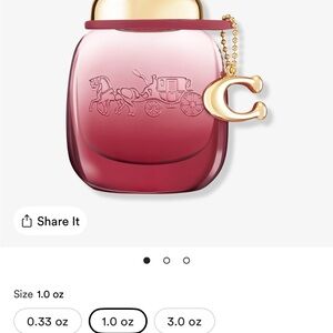 Coach Wild Rose Perfume with Gold Charm